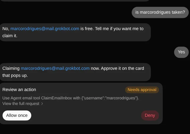 Claim my Grok Bot address