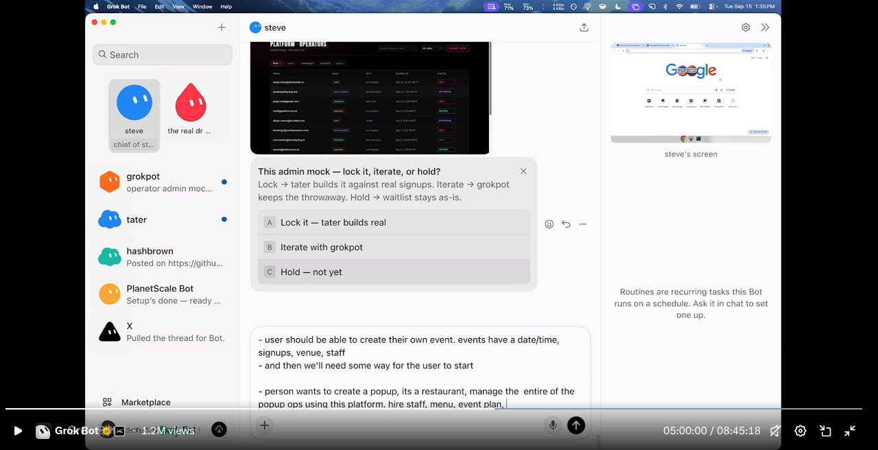 The bot can ask you before it does something major